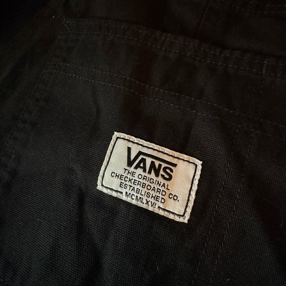 Vans Women's Black Denim Overalls - Classic Pocket Bib - Picture 5 of 7